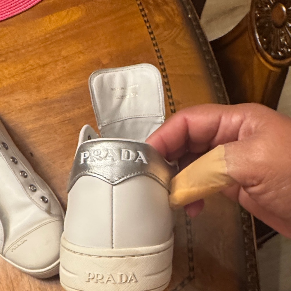 Prada White Women's Sneakers - Picture 4 of 6